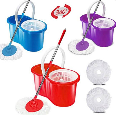 360 Degree Microfiber Spin Mop – Home Clean Tools Mops steel