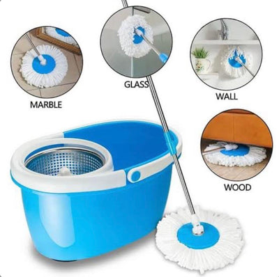 360 Degree Microfiber Spin Mop – Home Clean Tools Mops steel